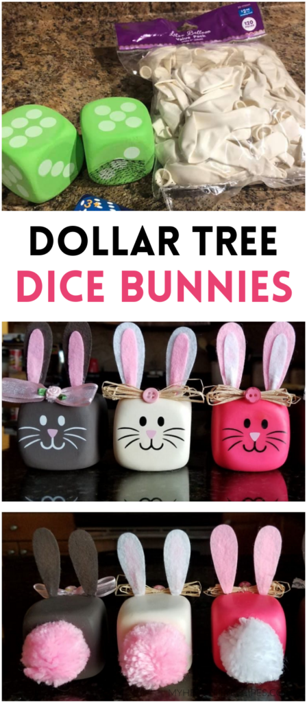 Dollar Store Easter DIY Dice Easter Bunnies Decor Ideas