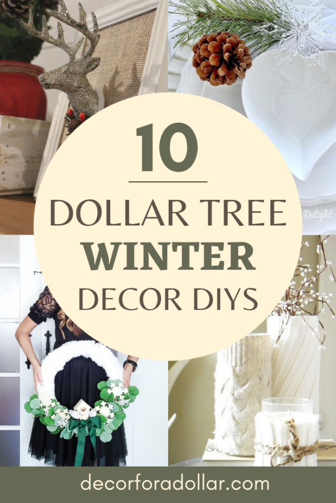 Dollar Tree Winter decoration ideas pinterest