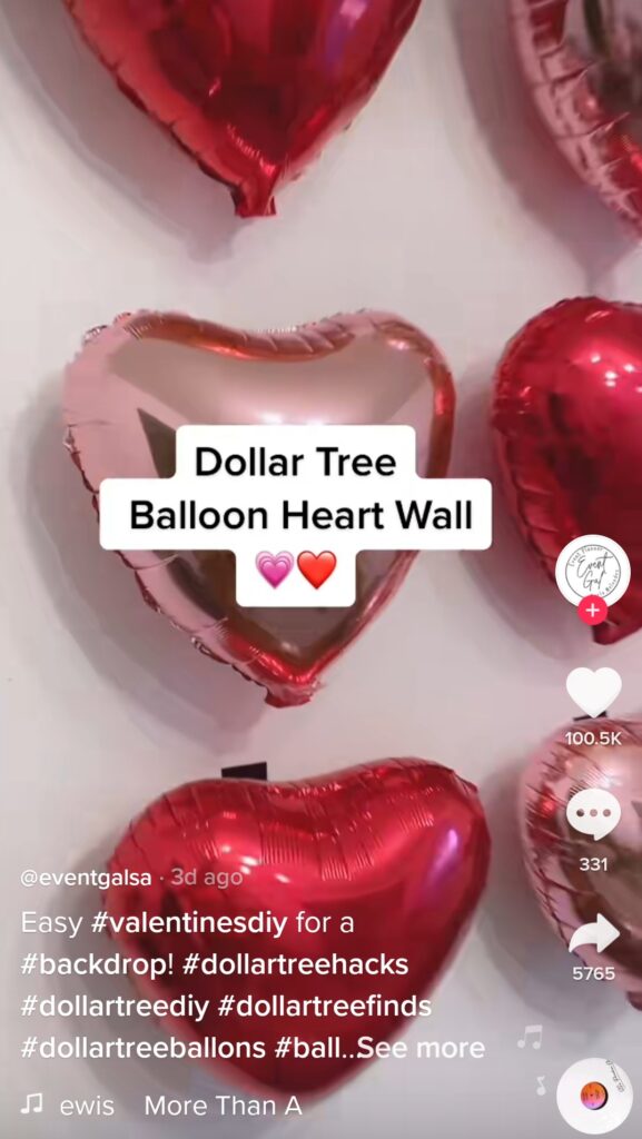 Dollar Tree DIY Valentines Day Balloon Wall Decorations