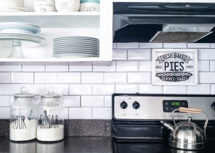DIY Dollar Tree - Store Decor Subway-Tiles-Kitchen-Backsplash