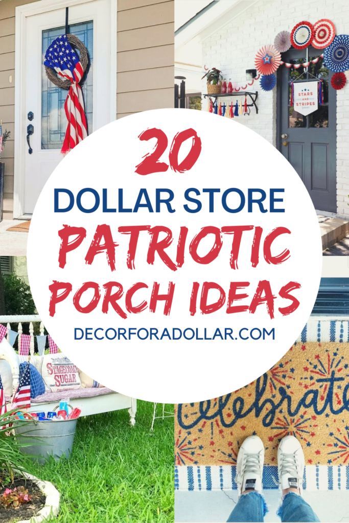 Red and Blue Fourth of July porch ideas pinterest pin