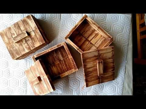 Dollar Tree DIY Jenga Block Wooden Boxes