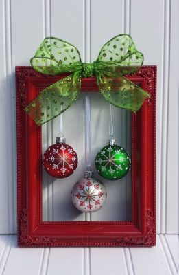 Best Dollar Store Framed Ornament Christmas Decoration