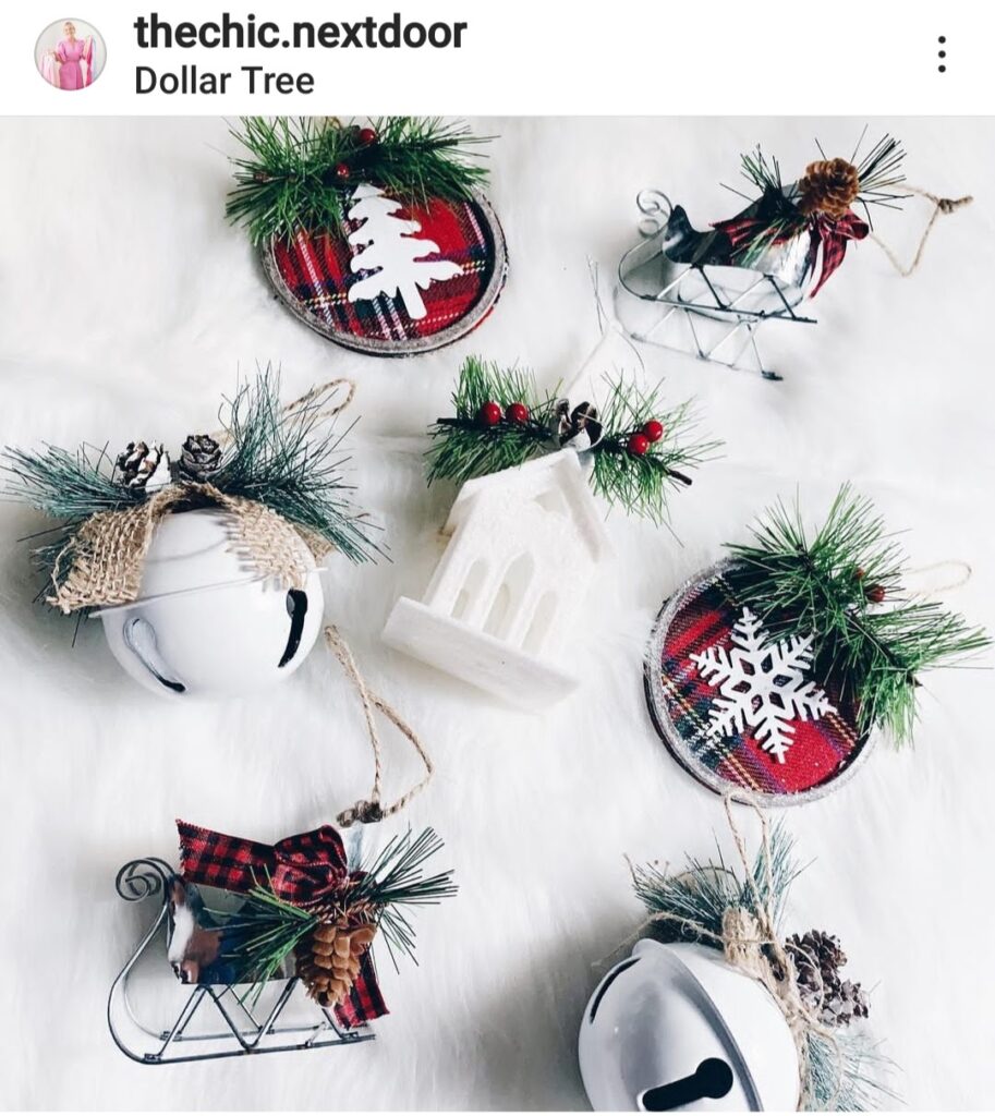 best dollar store DIY christmas ornament decoration