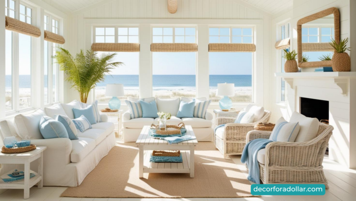 Coastal Beach House Living Room