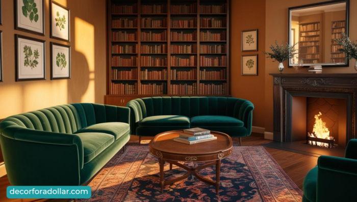 Moody Living Room, Bookcases