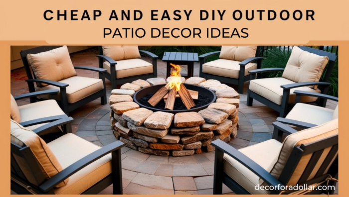 DIY Firepit patio decor on a budget