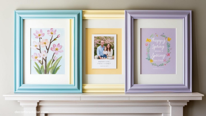 Spring mantel decor, Spring Living Room Decor