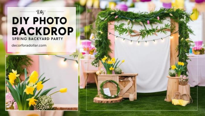DIY Photo Booth Backdrop Spring Garden Party