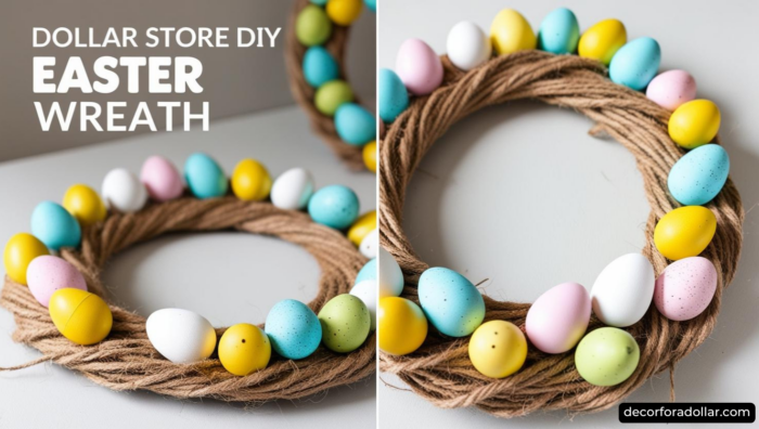 Dollar Store DIY Easter Wreaths Decor for a Dollar