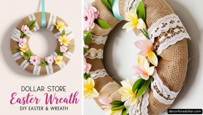 Dollar Store DIY Easter Wreaths Decor for a Dollar 