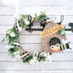 Spring wreath, bee themed wreaths, floral wreaths