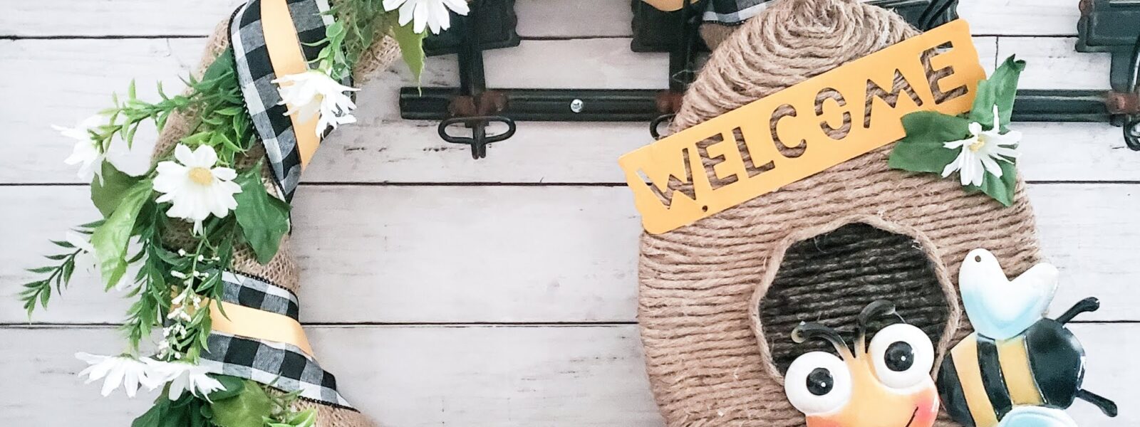 Spring wreath, bee themed wreaths, floral wreaths