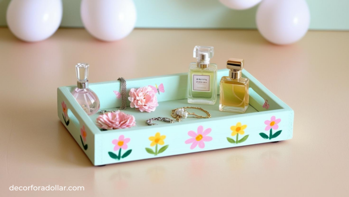 Dollar Tree DIY Decorative Tray Spring Decor