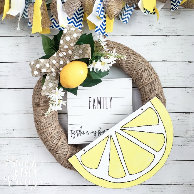 Cheerful Spring Wreath, Lemon Wreath, Spring Wreath