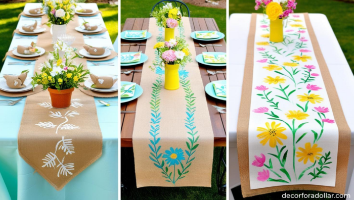 DIY Table Runner, Garden Tea Party, Garden Party Ideas
