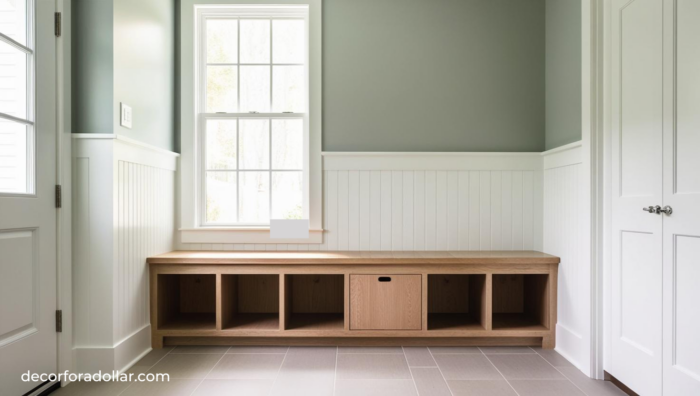 Mudroom Entryway Ideas Cheap built in bench