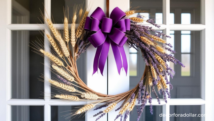 Wheat and Lavender Wreath
