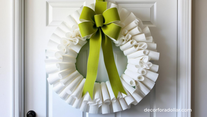 Ruffled Crepe Paper Wreath