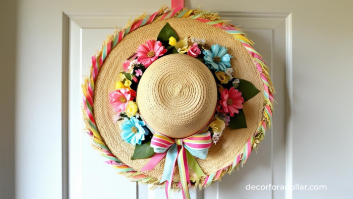 Straw Hat Wreath