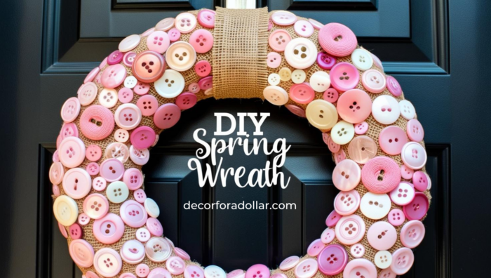Button and Burlap Wreath