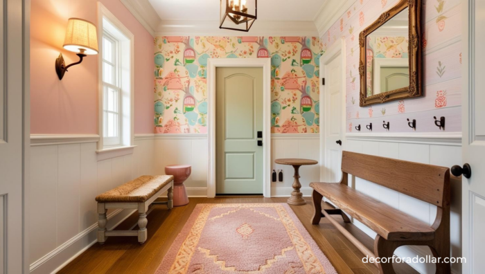 Peel and Stick Wallpaper Entryway Decor